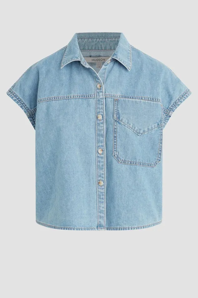 Tops and Sweaters Women Hudson Jeans Sleeveless Camp Shirt First Class
