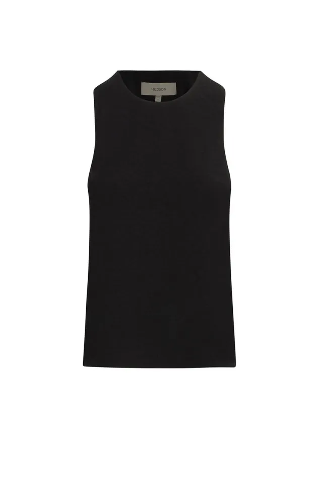 Tops and Sweaters Women Hudson Jeans Twist Back Woven Tank Black