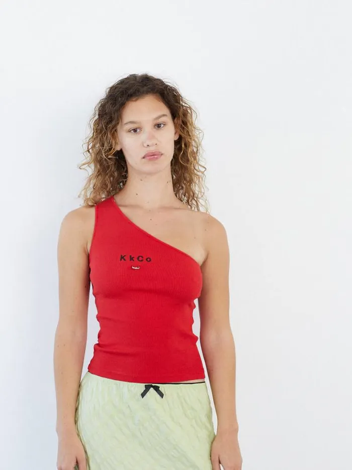 Tops Shop Lisa Says Gah Asymetrical Rib Tank
