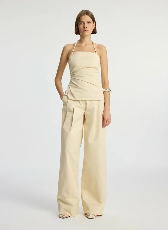 Tops Women ALC Charlotte Sateen Halter Top Beige
