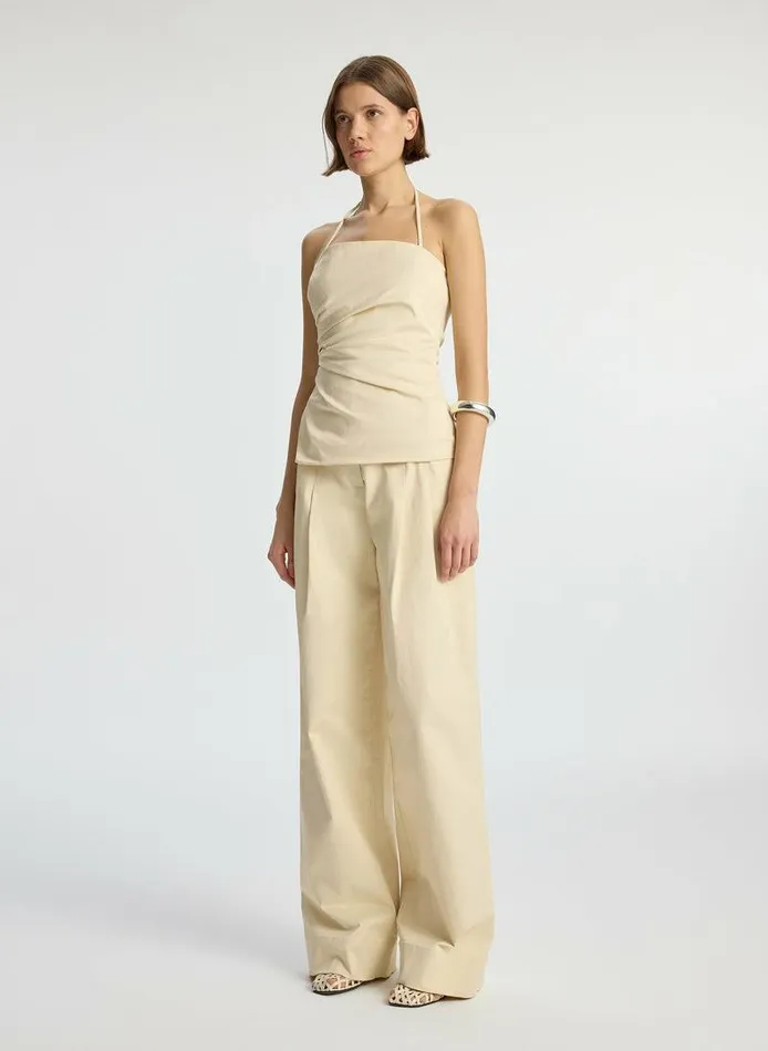 Tops Women ALC Charlotte Sateen Halter Top Beige