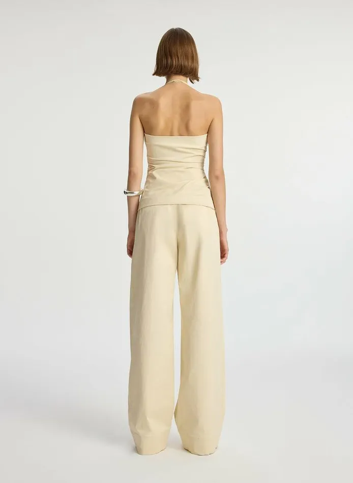 Tops Women ALC Charlotte Sateen Halter Top Beige