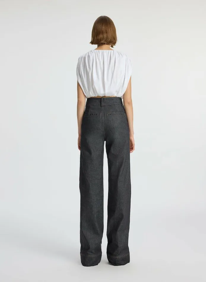 Tops Women ALC Nell Cropped Cotton Jersey Tee White