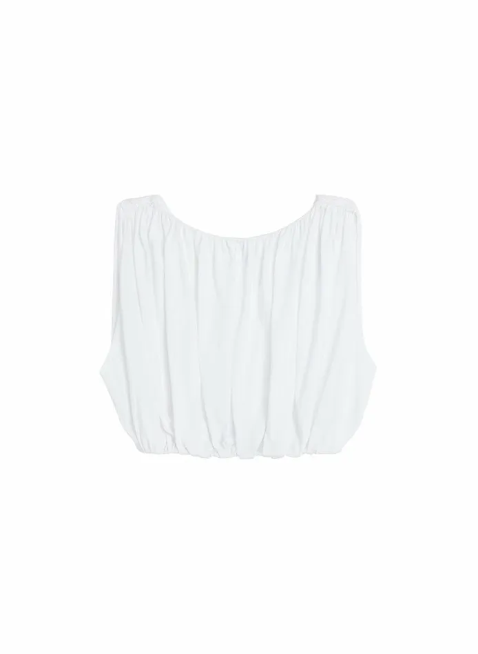 Tops Women ALC Nell Cropped Cotton Jersey Tee White