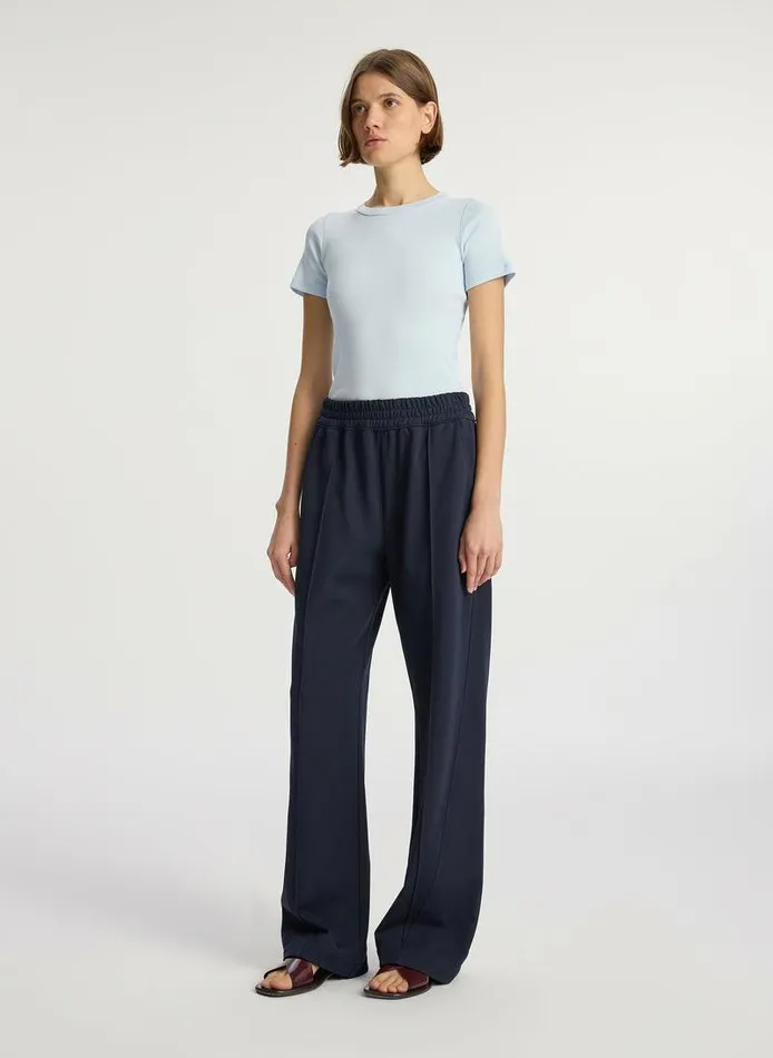 Tops Women ALC Paloma Cotton Rib Baby Tee Ice Blue