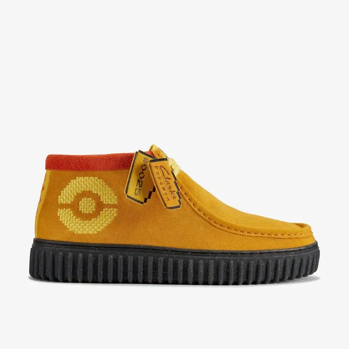 Torhill Explore X Pokmon Yellow Suede WomenMen Clarks Boots and Booties