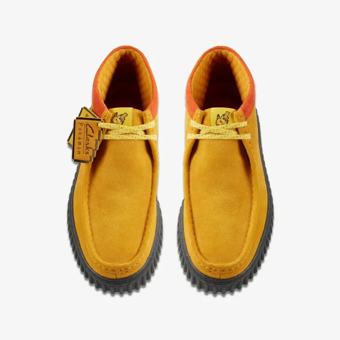 Torhill Explore X Pokmon Yellow Suede WomenMen Clarks Boots and Booties