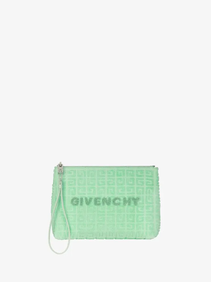 Travel Pouch In 4g Cotton Towelling Aqua Green Women Givenchy Wallets and Card Holders Travel Pouch In 4g Cotton Towelling Aqua Green Women Givenchy Wallets and Card Holders