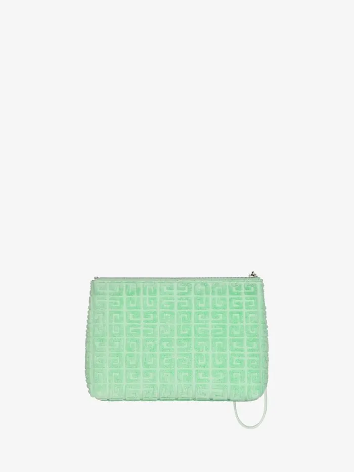 Travel Pouch In 4g Cotton Towelling Aqua Green Women Givenchy Wallets and Card Holders