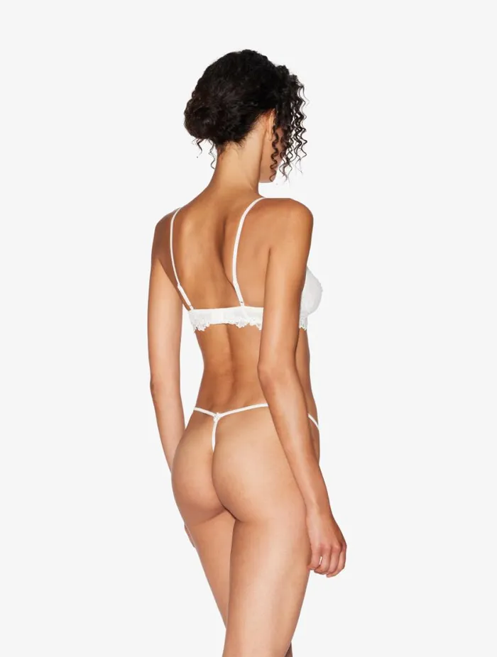 Triangle Bra In Offwhite Stretch Tulle Lingerie La Perla Triangle