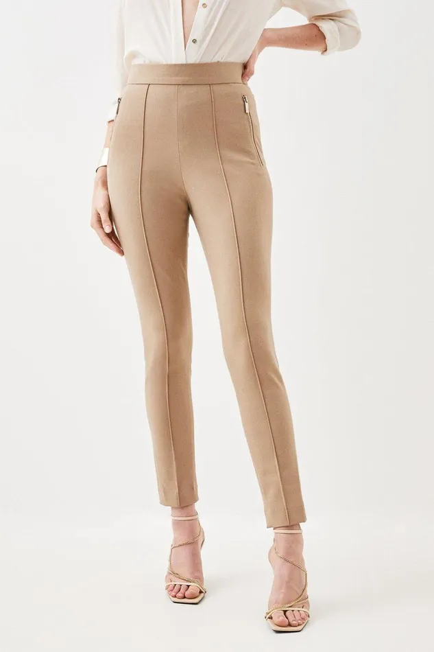 Trousers Women Karen Millen Bi Stretch Woven Jodhpur Trousers Camel