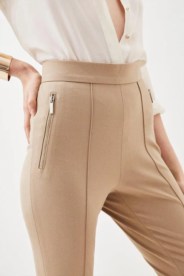 Trousers Women Karen Millen Bi Stretch Woven Jodhpur Trousers Camel