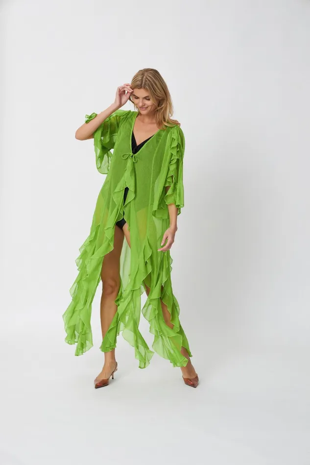 Valentina Kaftan 8211 Macaw Green Women Cras Dresses