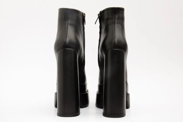Vinci Leather Boots and Booties The Latino Black Leather High Heel Boot 8211 Women