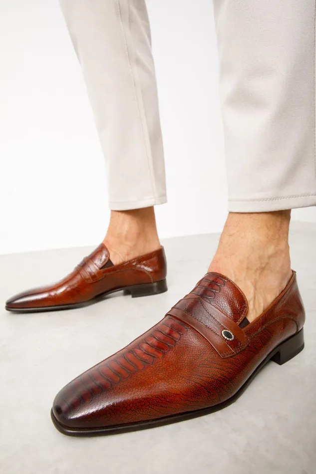 Vinci Leather Dress Shoes The Bangkok Tan Penny Loafer Shoe 8211 Men