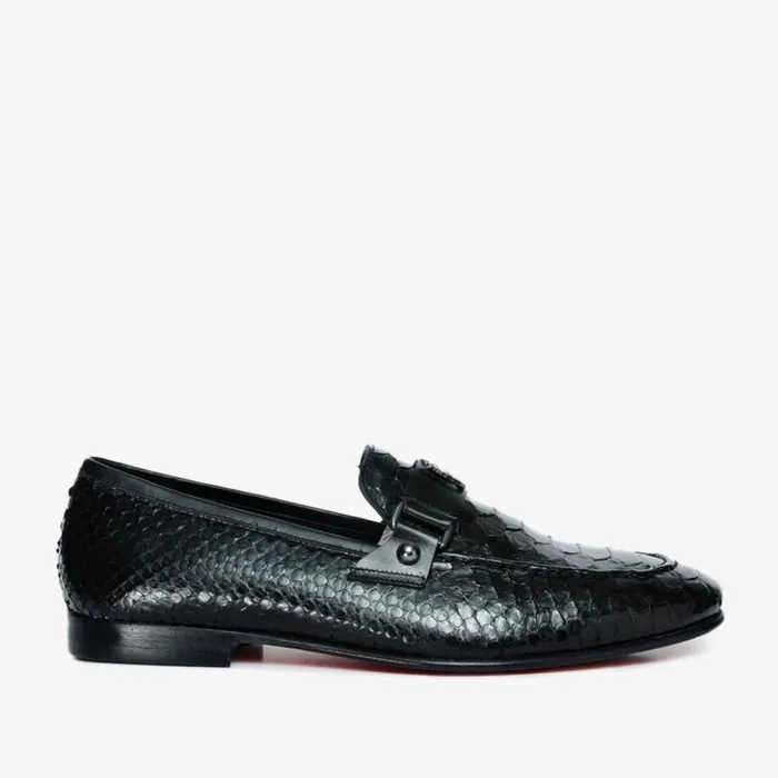 Vinci Leather Dress Shoes The Boss Pyth Black Shoe Bit Loafer Shoe 8211 Men