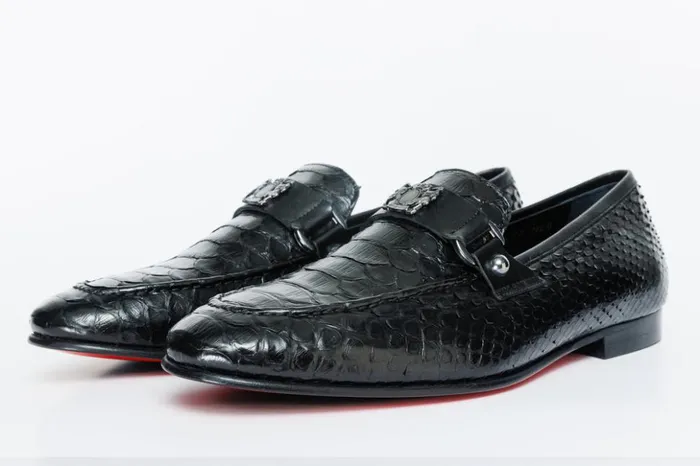 Vinci Leather Dress Shoes The Boss Pyth Black Shoe Bit Loafer Shoe 8211 Men