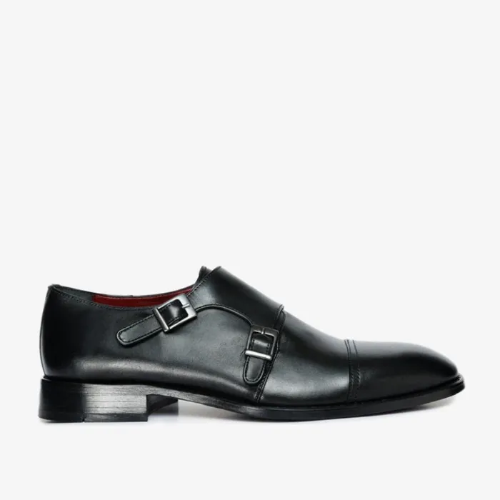 Vinci Leather Dress Shoes The Essen Black Leather Cap Toe Double Monk Strap Shoe 8211 Men Vinci Leather Dress Shoes The Essen Black Leather Cap Toe Double Monk Strap Shoe 8211 Men