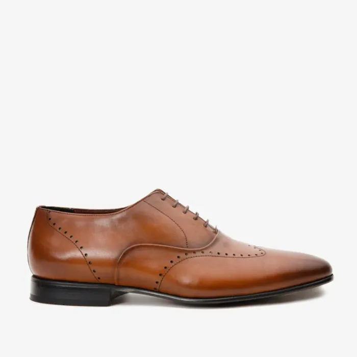Vinci Leather Dress Shoes The Roma Tan Leather Wingtip Oxford Shoe 8211 Men
