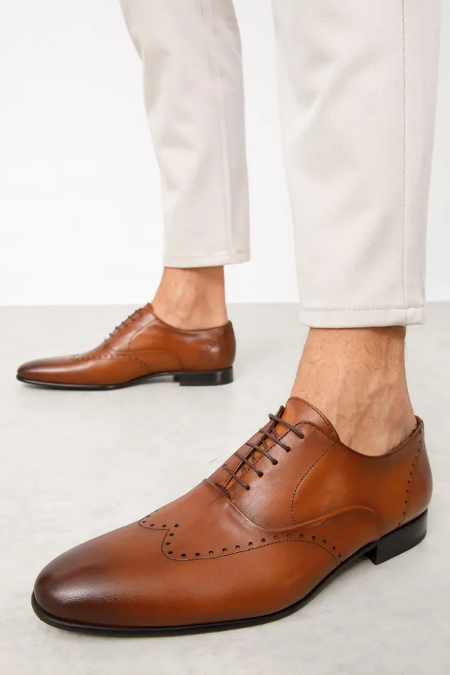 Vinci Leather Dress Shoes The Roma Tan Leather Wingtip Oxford Shoe 8211 Men