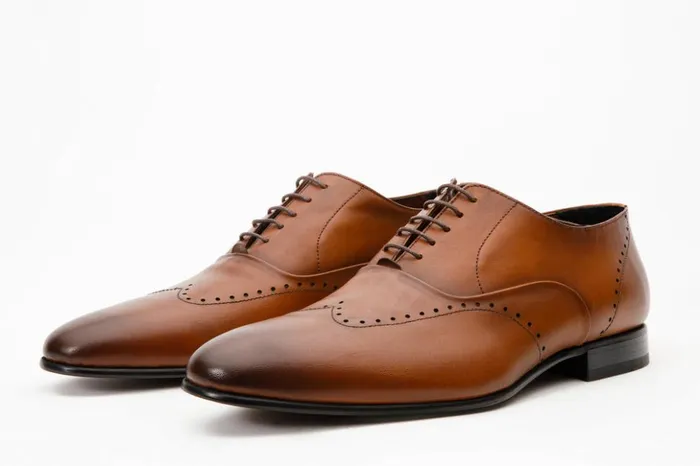 Vinci Leather Dress Shoes The Roma Tan Leather Wingtip Oxford Shoe 8211 Men