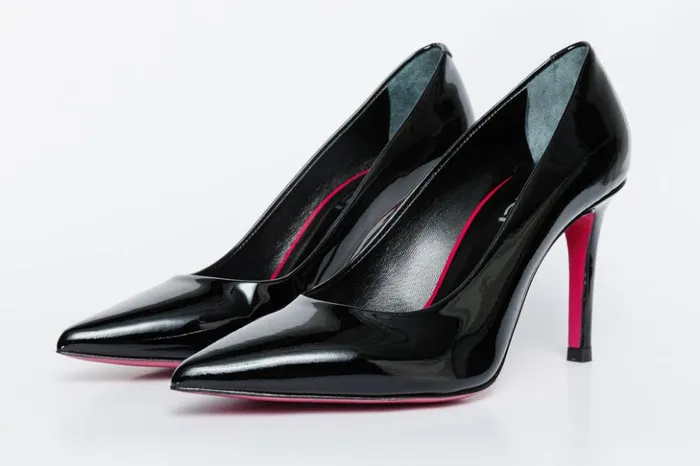 Vinci Leather Heels The Ege Black Patent Leather Pump Fuchsia Sole Shoe 8211 Women