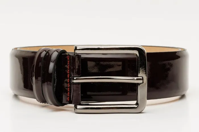 Vinci Leather Leather Belts The Dodoma Burgundy Patent Leather Belt 8211 Men