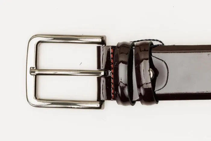 Vinci Leather Leather Belts The Dodoma Burgundy Patent Leather Belt 8211 Men