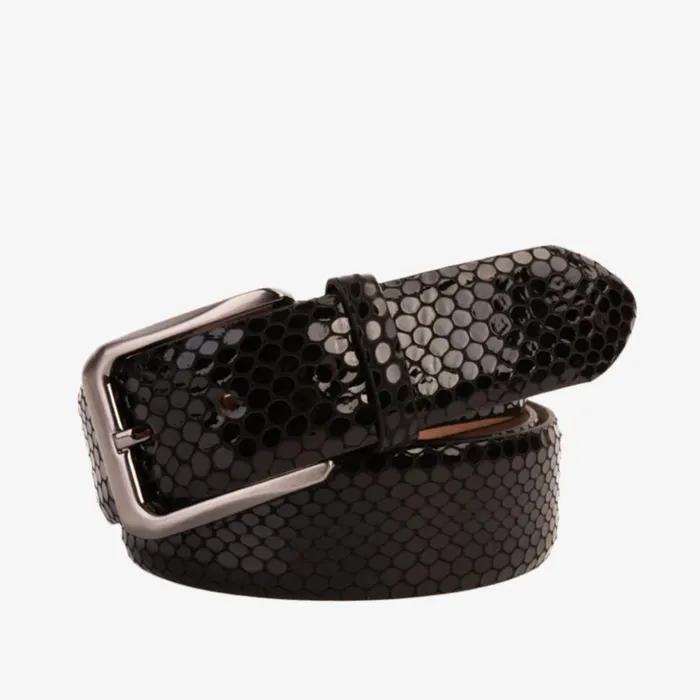 Vinci Leather Leather Belts The King Black Leather Belt 8211 Men