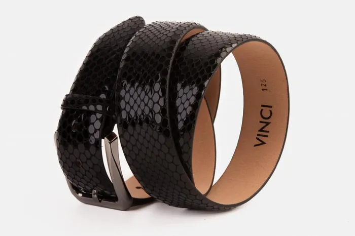 Vinci Leather Leather Belts The King Black Leather Belt 8211 Men