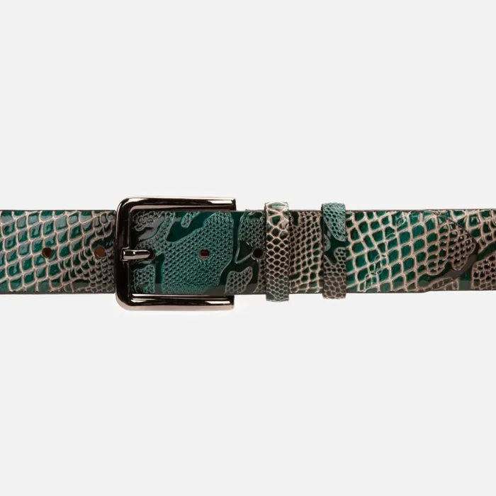 Vinci Leather Leather Belts The Milano Green Leather Belt Limited Edition 8211 Men