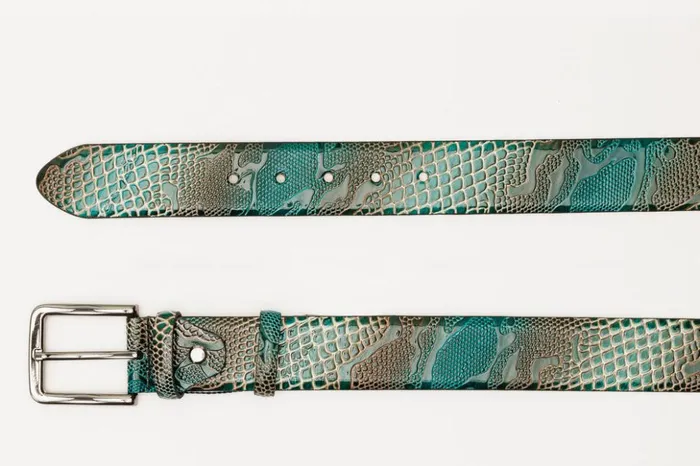 Vinci Leather Leather Belts The Milano Green Leather Belt Limited Edition 8211 Men