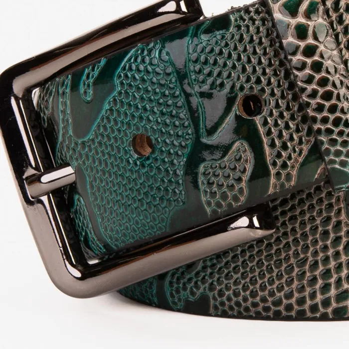 Vinci Leather Leather Belts The Milano Green Leather Belt Limited Edition 8211 Men