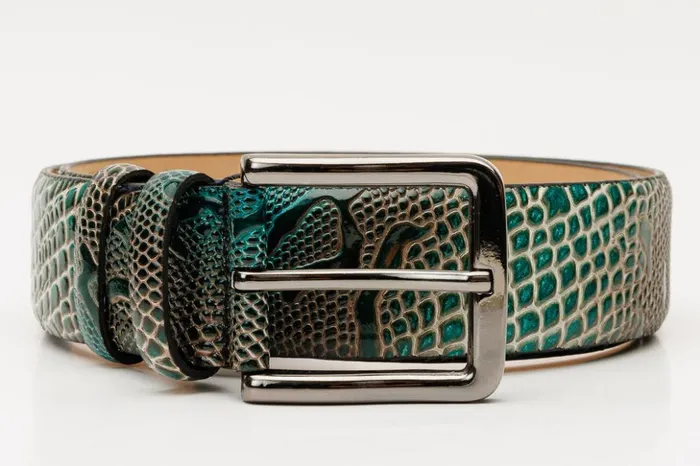 Vinci Leather Leather Belts The Milano Green Leather Belt Limited Edition 8211 Men