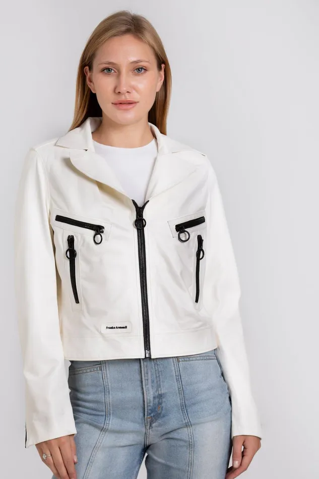 Vinci Leather Leather Jackets The Altona Leather White Jacket 8211 Women