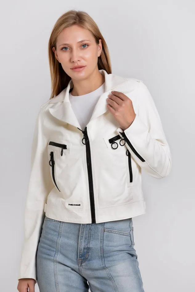 Vinci Leather Leather Jackets The Altona Leather White Jacket 8211 Women