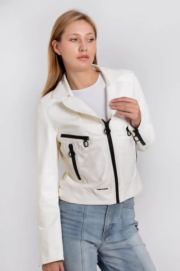 Vinci Leather Leather Jackets The Altona Leather White Jacket 8211 Women