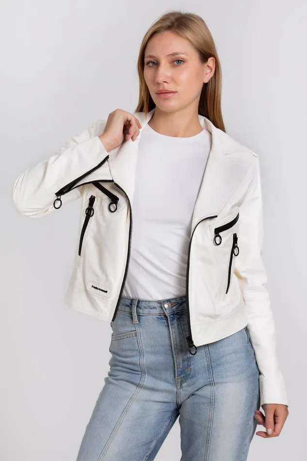 Vinci Leather Leather Jackets The Altona Leather White Jacket 8211 Women