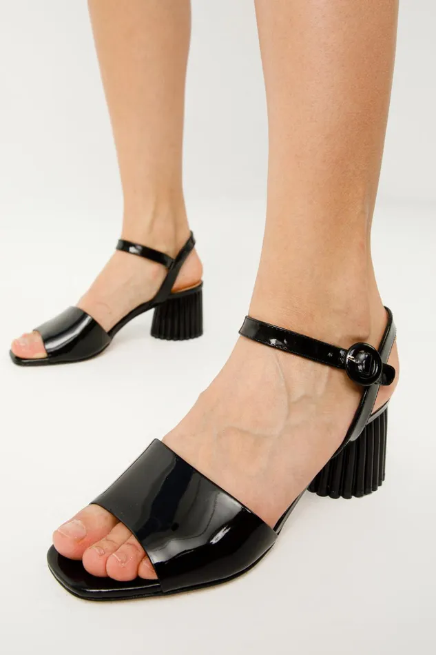 Vinci Leather Sandals The Bamba Black Patent Leather Sandal 8211 Women
