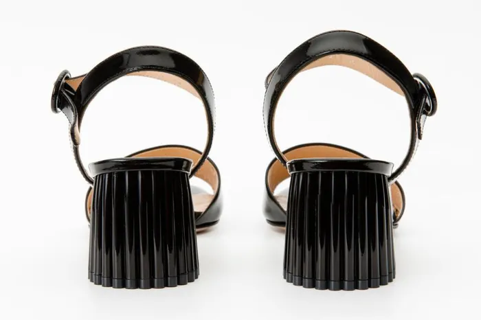 Vinci Leather Sandals The Bamba Black Patent Leather Sandal 8211 Women