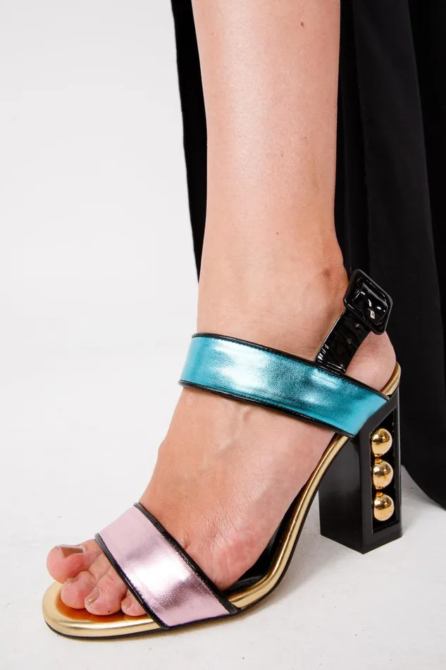 Vinci Leather Sandals The Pericos Multicolor Metallic Effect Leather Sandal 8211 Women