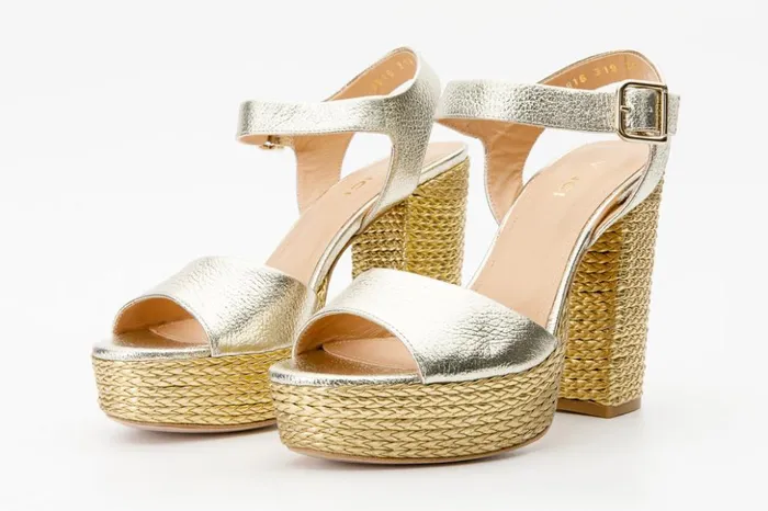 Vinci Leather Sandals The Tampico Platform Heel Gold Leather Sandal 8211 Women