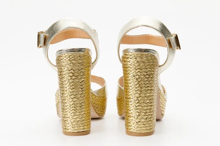 Vinci Leather Sandals The Tampico Platform Heel Gold Leather Sandal 8211 Women
