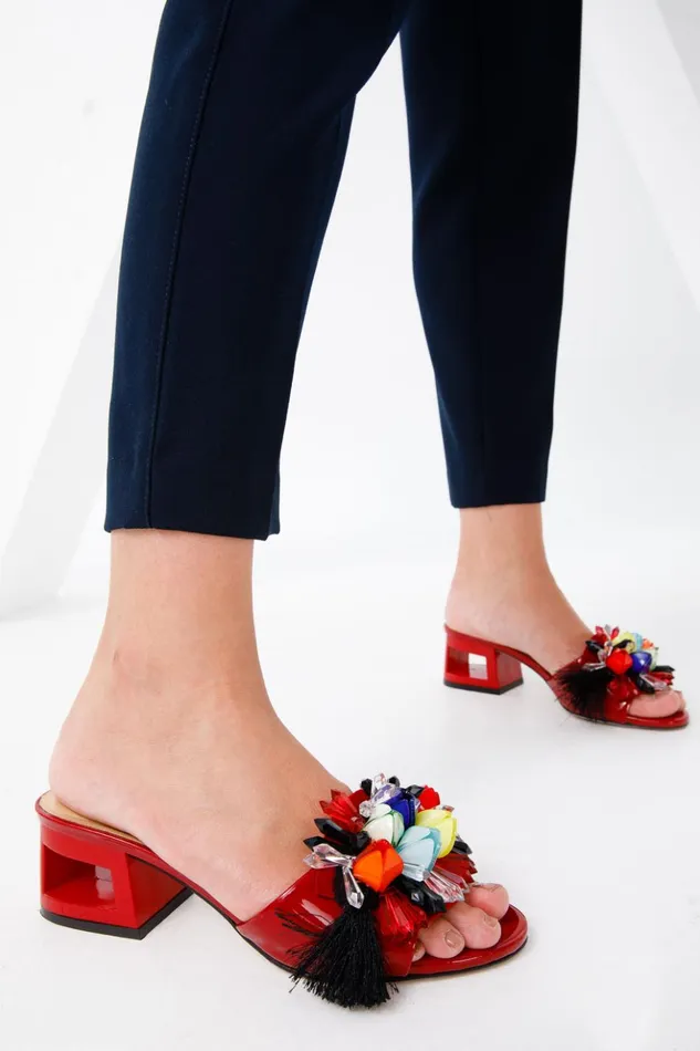 Vinci Leather Sandals The Vigo Red Leather Block Heel Sandal 8211 Women
