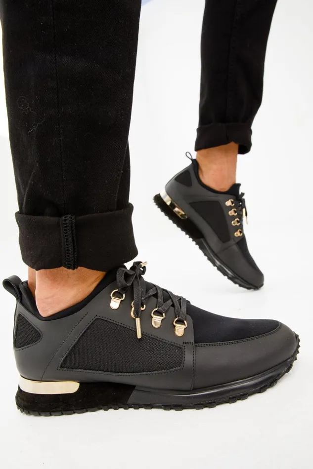 Vinci Leather Sneakers The Emir Black Leather Sneaker 8211 Men