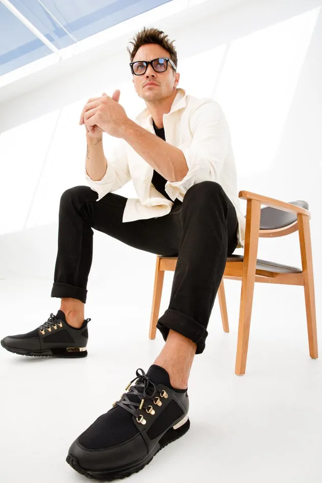 Vinci Leather Sneakers The Emir Black Leather Sneaker 8211 Men