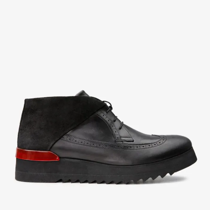 Vinci Leather Sneakers The Kagan Black Wingtip Chukka Sneaker Boot 8211 Men