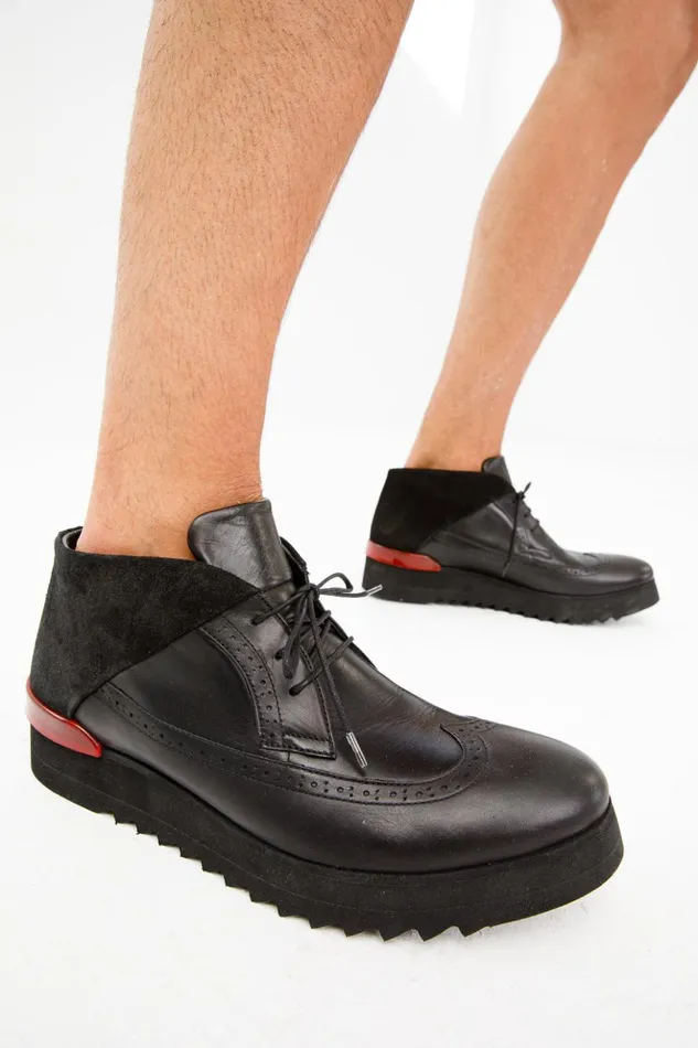 Vinci Leather Sneakers The Kagan Black Wingtip Chukka Sneaker Boot 8211 Men