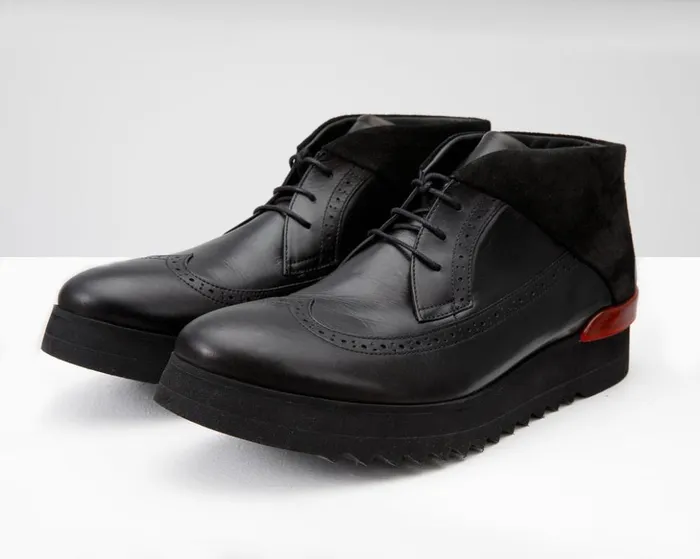 Vinci Leather Sneakers The Kagan Black Wingtip Chukka Sneaker Boot 8211 Men