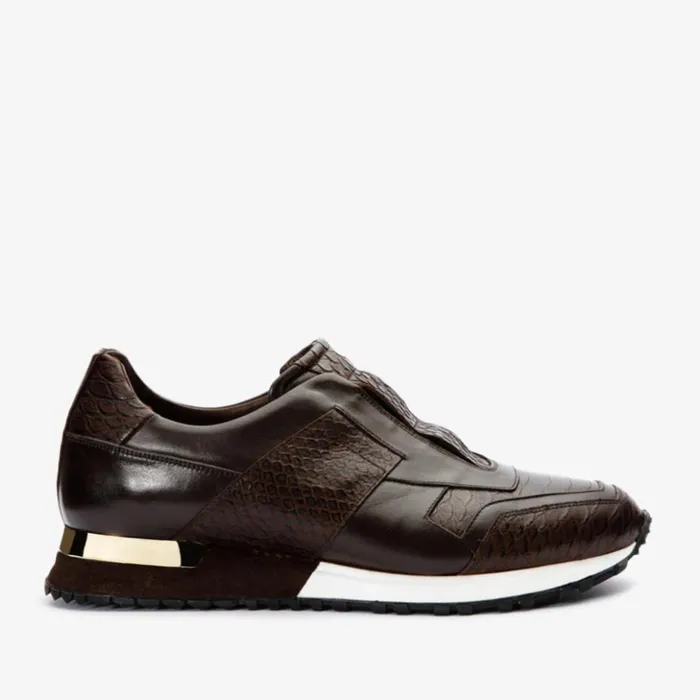 Vinci Leather Sneakers The Mugla Brown Snk Leather Sneaker 8211 Men